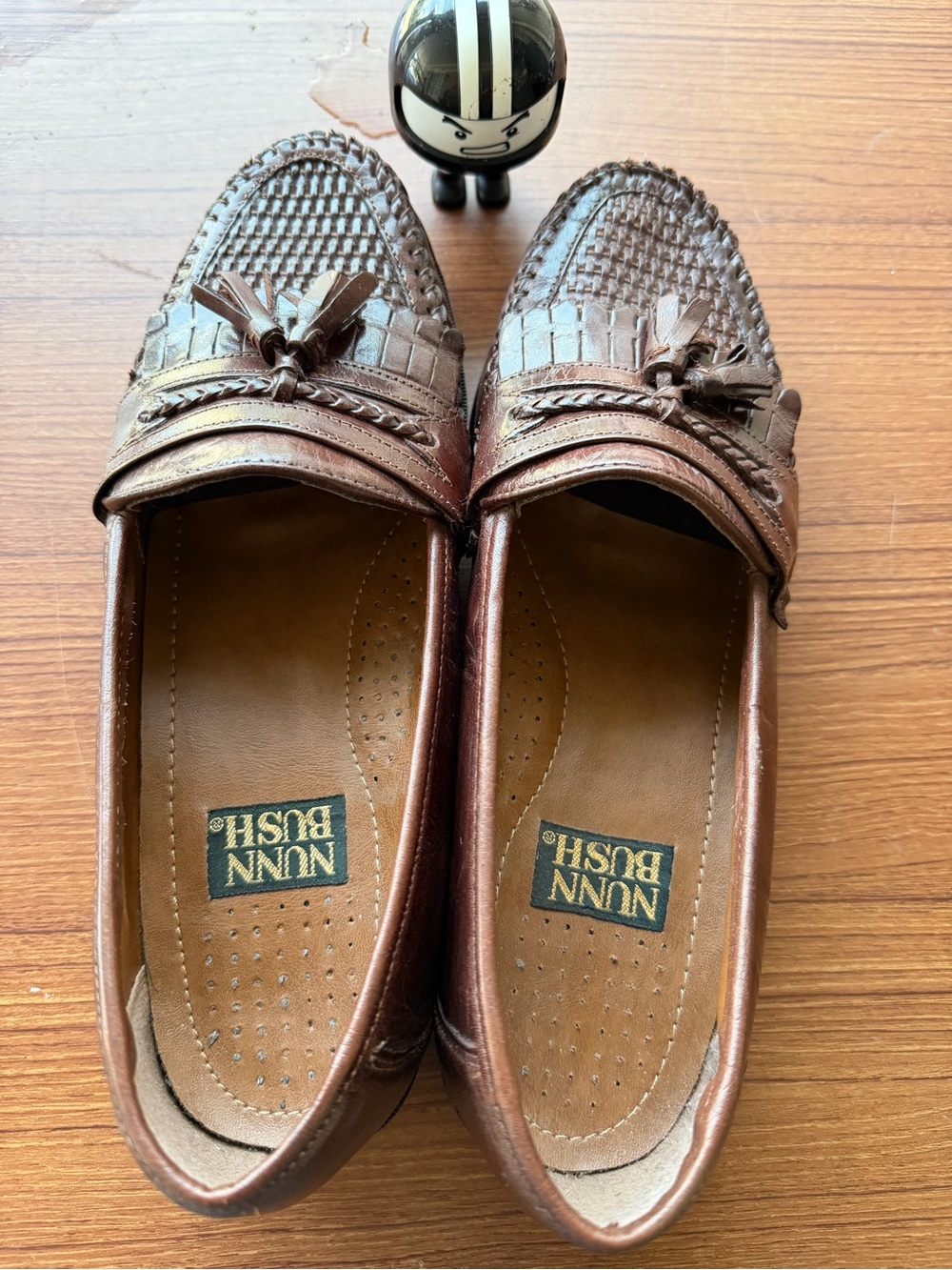 Nunn Bush Brown Woven Tassel Loafers